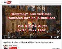 31 HOMMAGE DEPUIS FREJUS AUX VICTIMES DU 26 MARS 1962 RUE D ISLY A ALGER